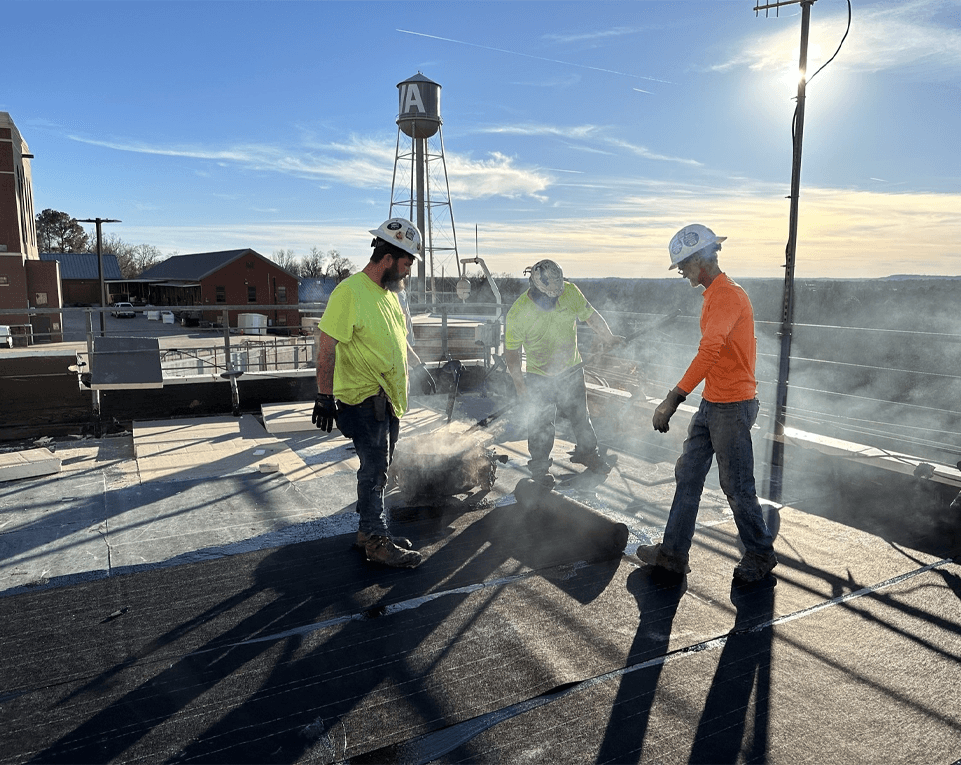 VA Muskogee hot-applied built-up roofing project