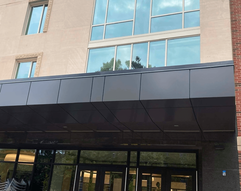 Purdue University architectural metal canopy project