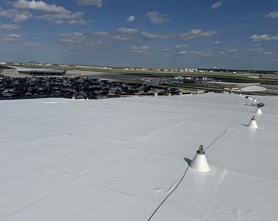 Commercial roofing project photograph
